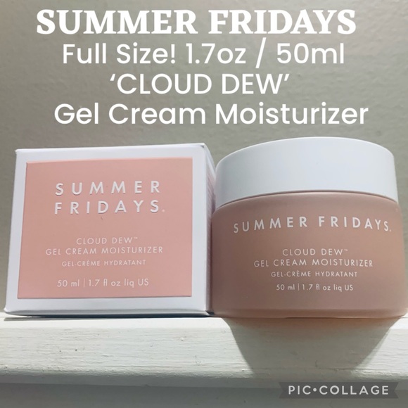 Summer Fridays Skincare Nwt 7oz Full Size Summer Fridays Cloud Dew Gel Cream Moisturizer
